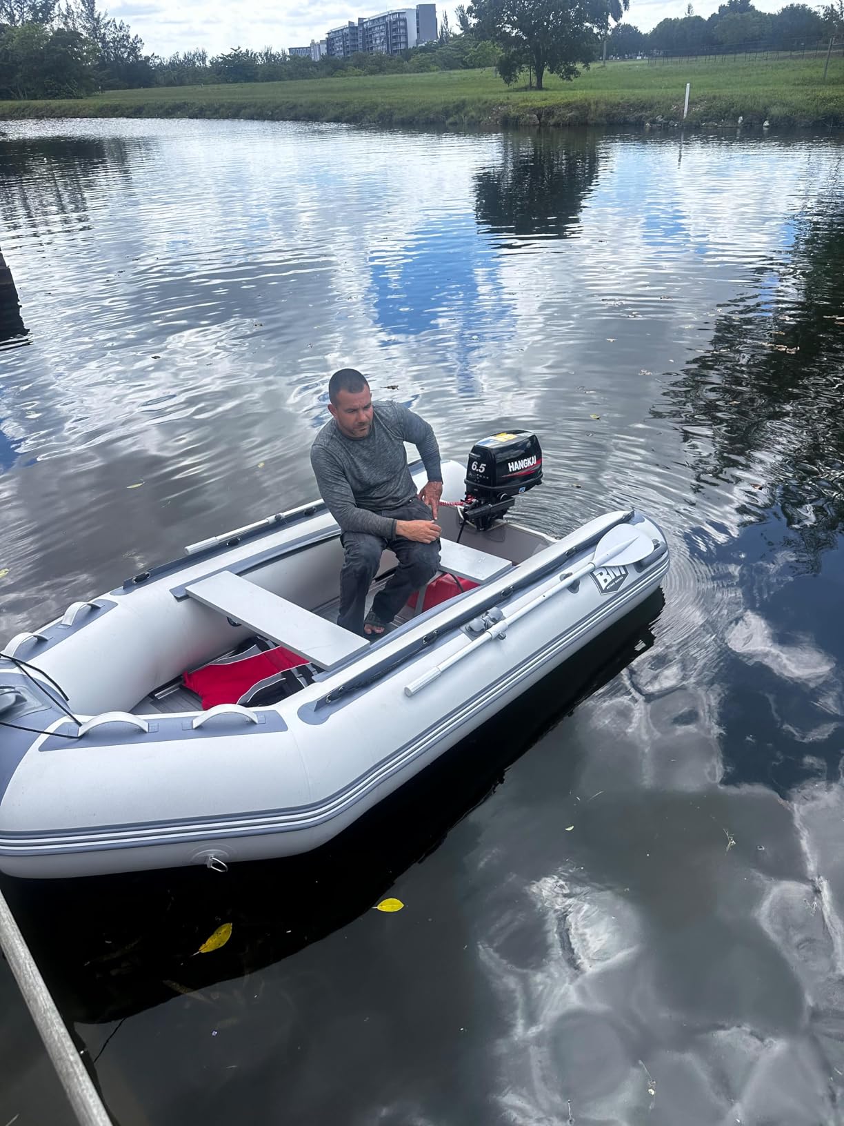 USCG Approved Inflatable Dinghy Boat, 8.2/10/10.8FT Dinghy for 2-5 Persons customer photo 2