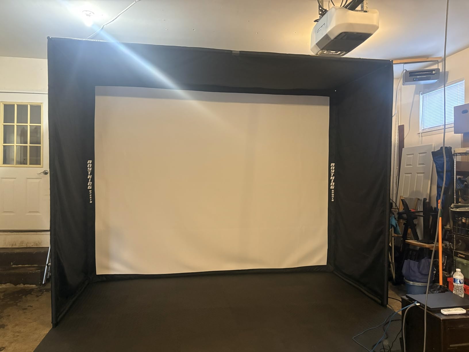 Complete Golf Simulator Enclosure Package – 4K-Ready Impact Screen with Blackout Cage, Projector Mount, Frame Poles, Side Shank Nets | Indoor & Garage Practice | Easy Setup | 12-Month Warranty customer photo 1