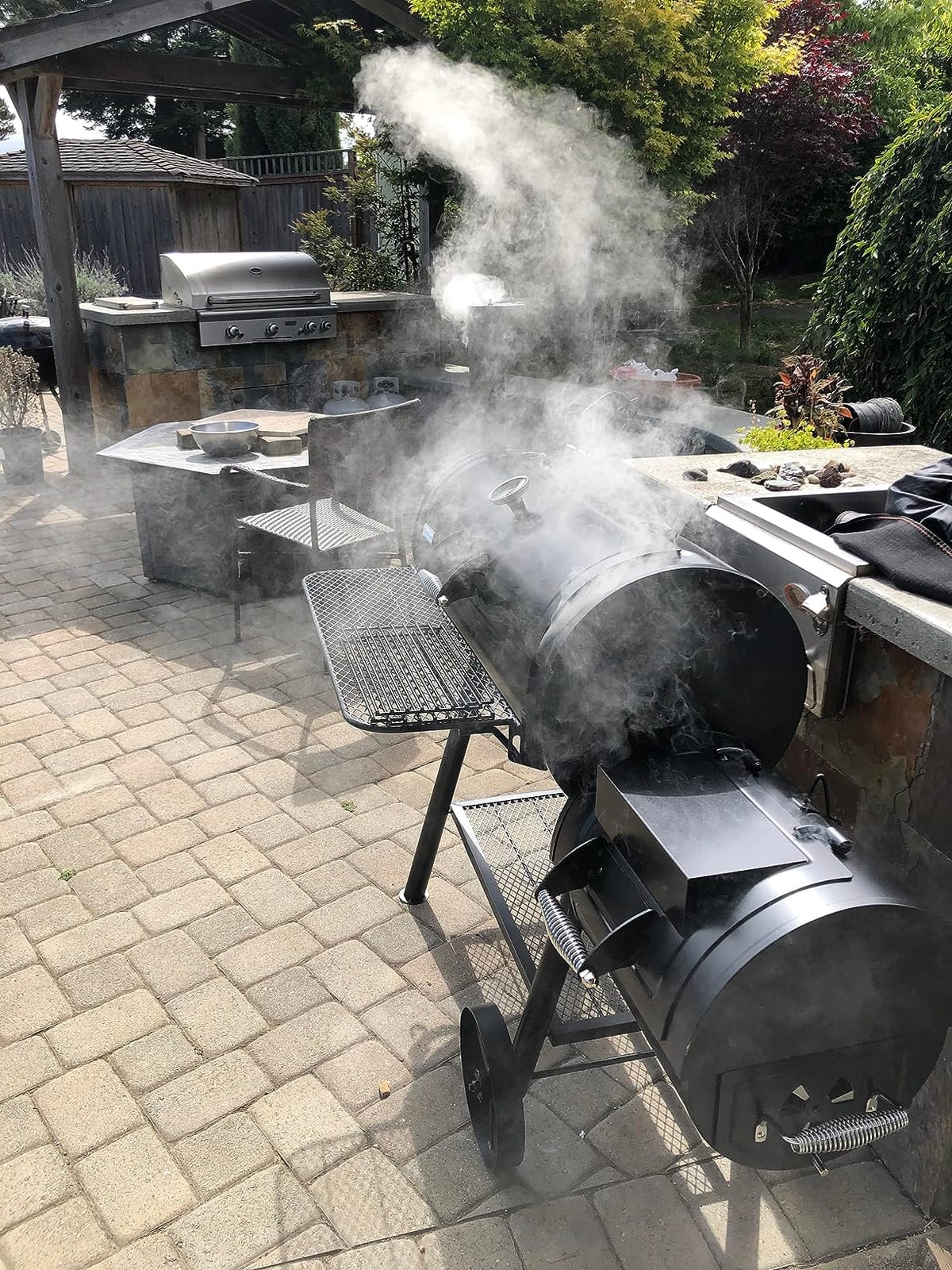 Sophia & William Vertical Offset Charcoal Smoker 961 SQ.IN. Cooking Area customer photo 1