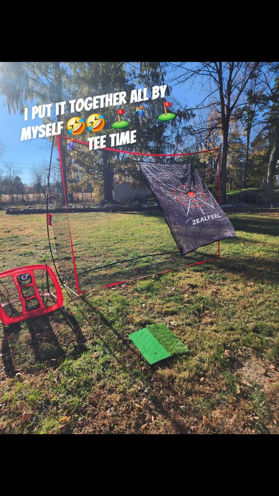 ZEALFEEL Golf Net, 10 x 7 ft Hitting Practice Set with Chipping Net customer photo 2