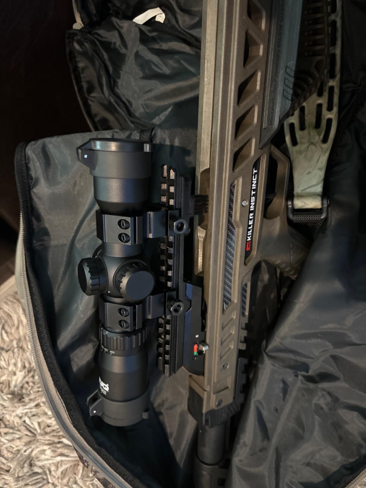 UUQ 1.5-5x32 Crossbow Scope,Circles and Rangefinder Etched Glass Ballistic Reticle Optic, 250-450 FPS Red Green Illuminated,Compact Crossbow Scope for Hunting 20-100 Yards with 20mm Scope Rings customer photo 1