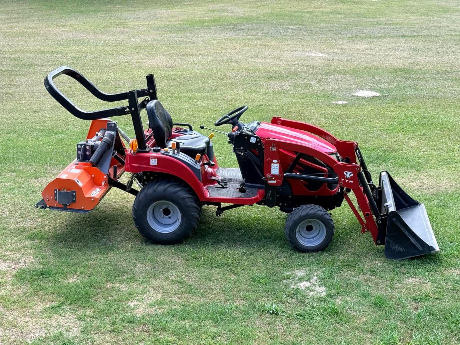 MechMaxx 48'' inch PTO Powered 3 Point Light-Duty Tractor Flail Mower,15-35hp, CAT 1, 20pcs Hammer,Not Suitable for Quick Hitch Units,Model EFS48 Orange customer photo 1