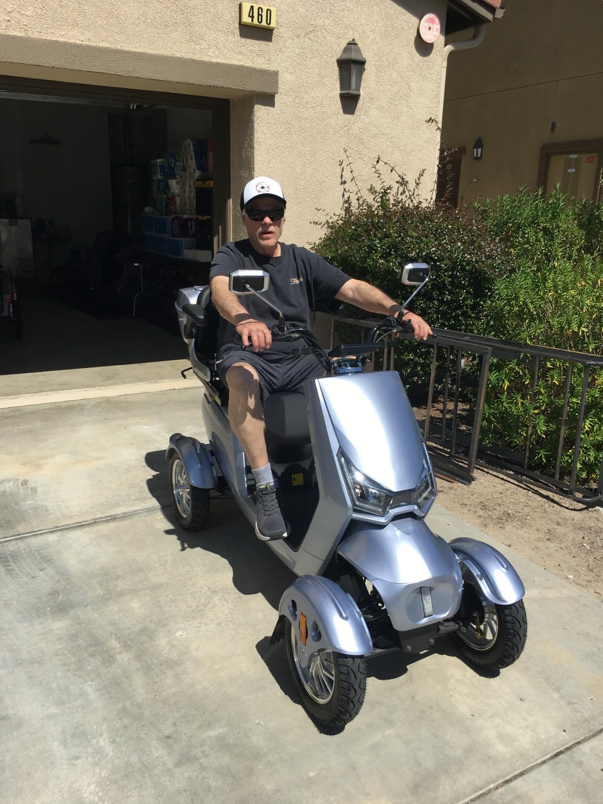 Mobility Scooters for Seniors & Adults 500lbs Capacity - All Terrain Electric Powered Wheelchair Device - Heavy Duty Mobility Scooter for Travel, Elderly w/Remote Key (Sliver) customer photo 2