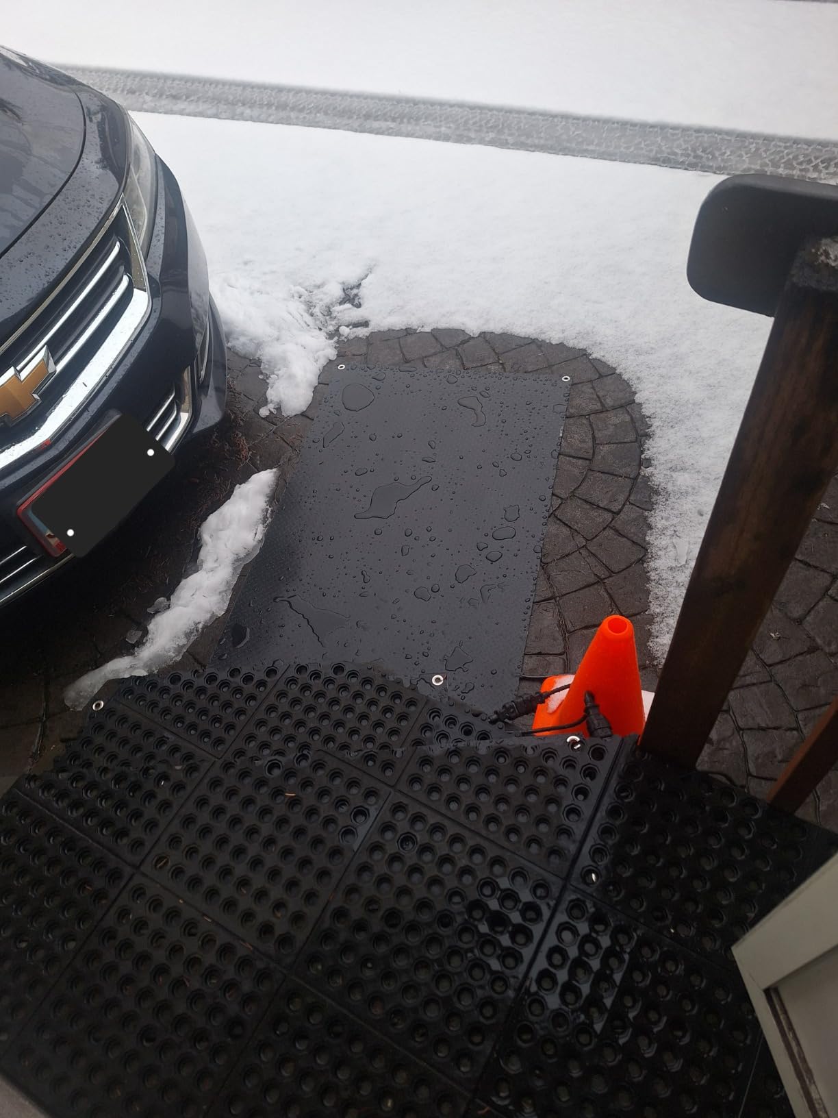 Heated Snow Melting Mats for walkways Stairs- Outdoor Heated Mats- Non-Slip Electric Heated Foot Mats for Winter Snow Removal- Heated Snow Melting Mat for Stairs garages Driveway (10in x 48in) customer photo 2