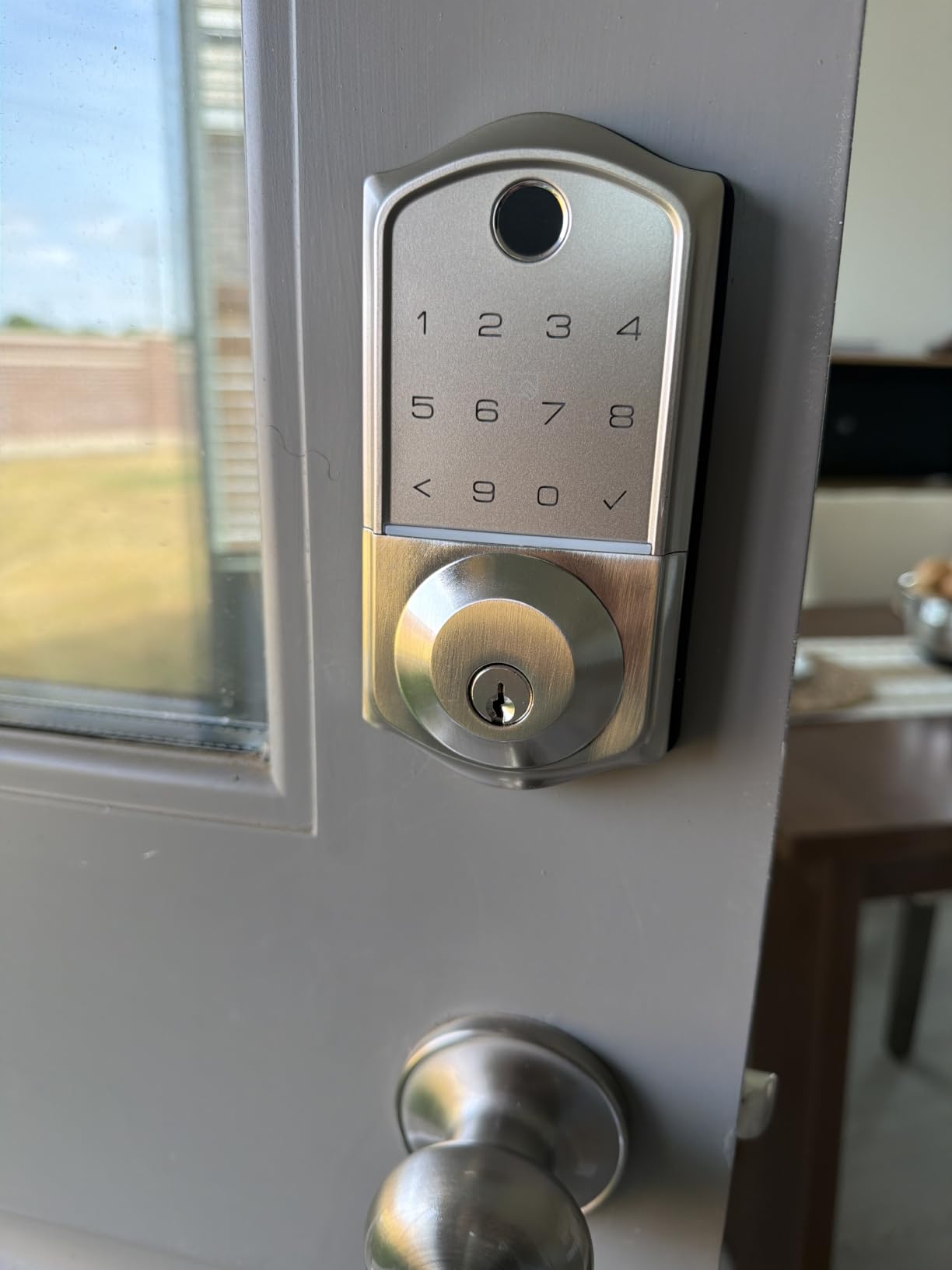 Veise VE017 Fingerprint Smart Door Lock with App Control, Matte Black customer photo 2