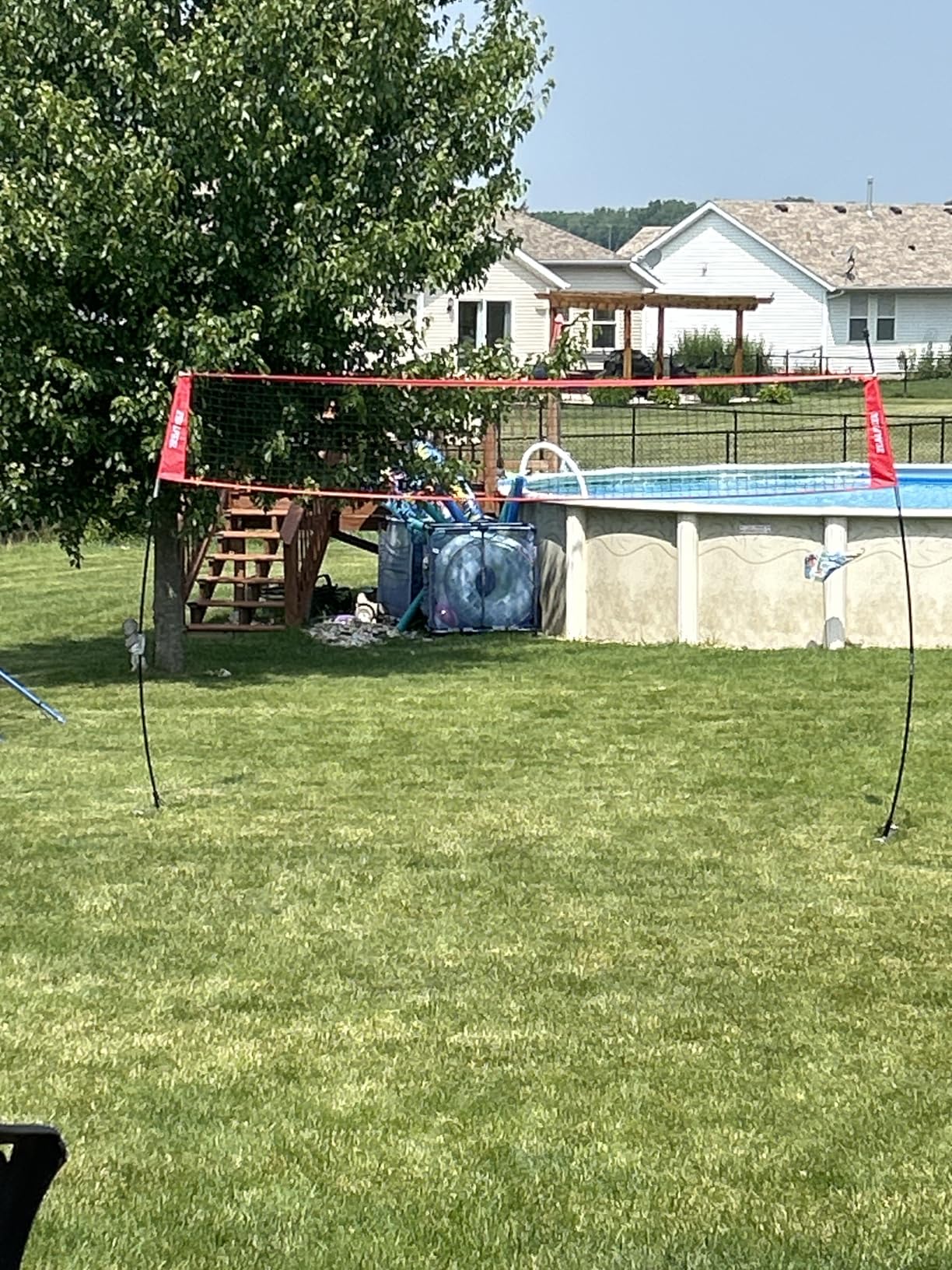 ZEALFEEL Portable Volleyball Net, 12/20FT Adjustable Net for Backyard customer photo 2