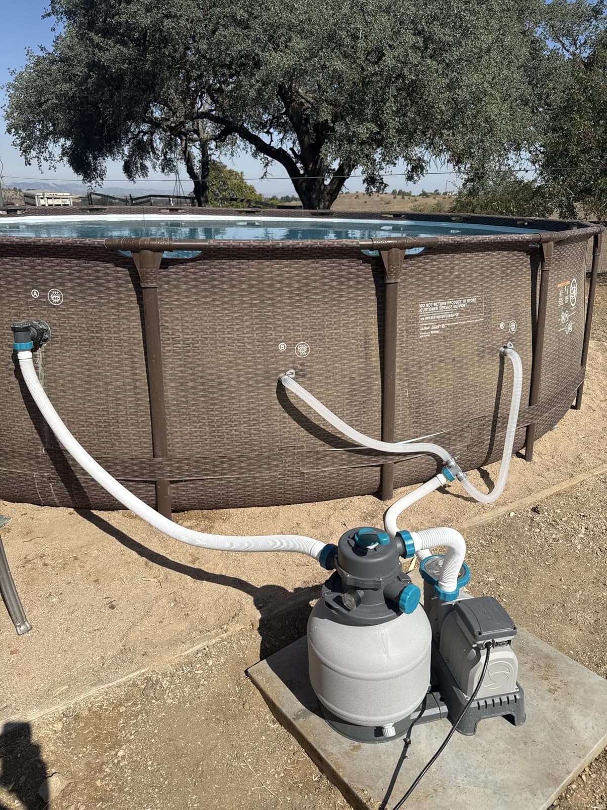 Bestway 2,200 GPH Above Ground Swimming Pool Sand Filter Pump customer photo 2