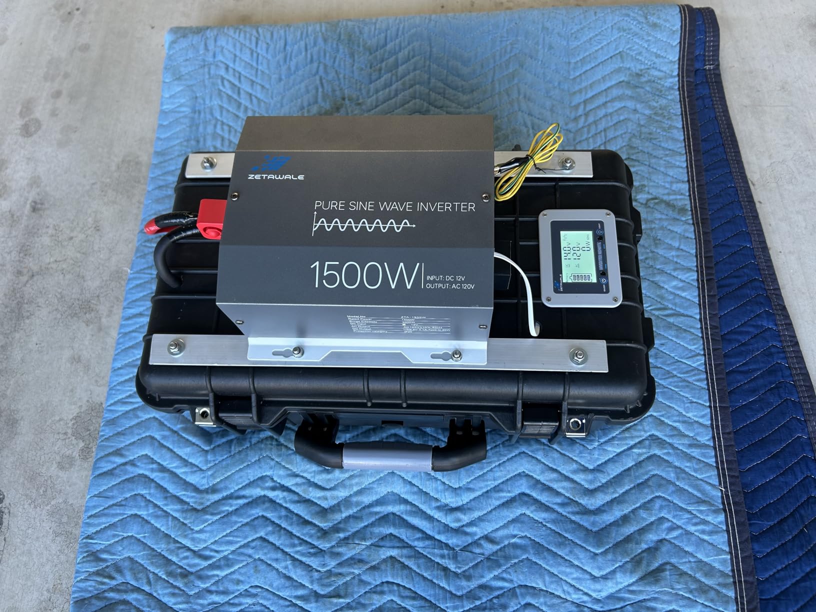 1500W Pure Sine Wave Inverter 12V DC to 120V AC Converter with LCD Remote customer photo 1