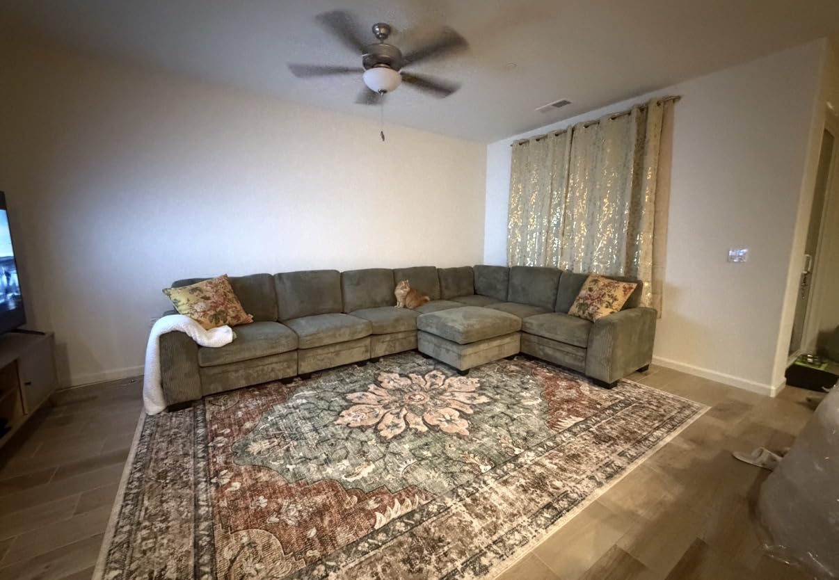 Legend Vansen Oversized Modular Sectional Sofa,U/L-Shaped Corduroy Couch with Ottoman,Deep Seat & Removable Cushion,Easy Assembly for Living Room Apartment customer photo 1