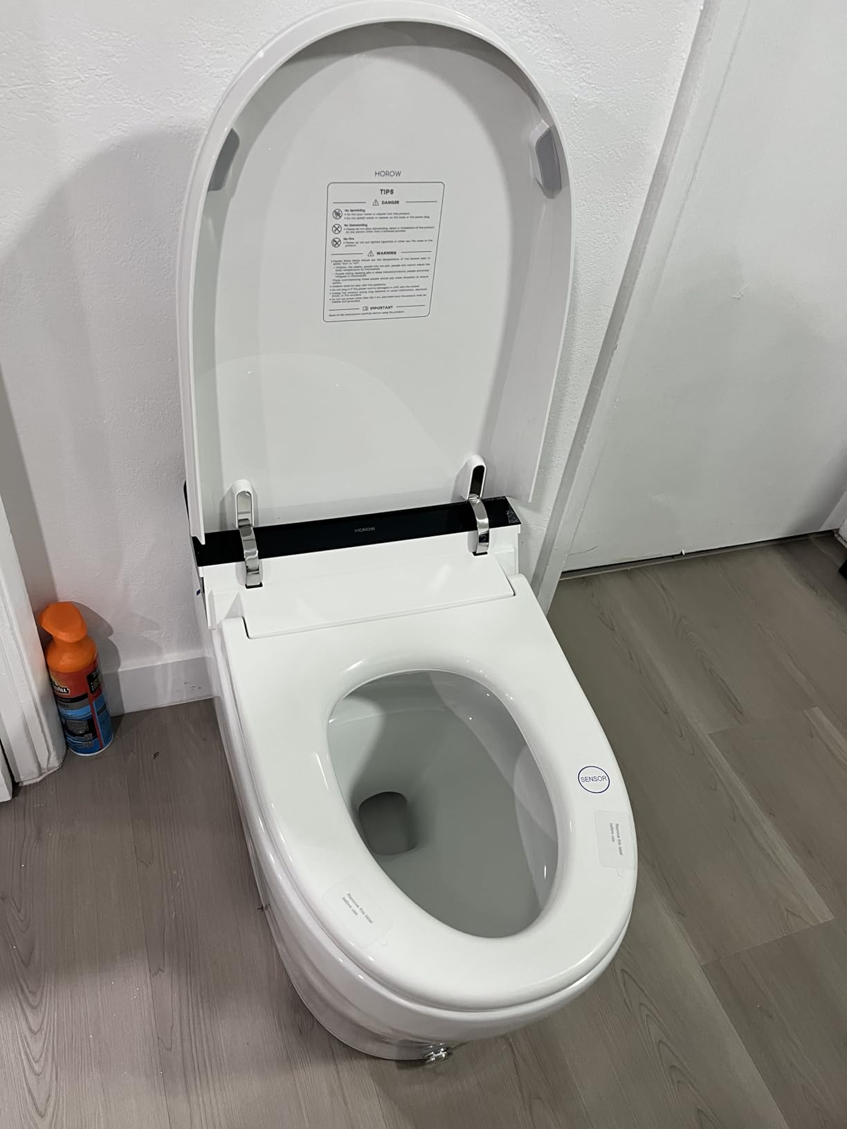 HOROW T38 Artistic Smart Toilet, Bidet Toilet with Powerful Flush, Auto Open/Close Lid, Instant Warm Water, Elongated Heated Seat, Dryer, Night Light, Deodorization customer photo 2