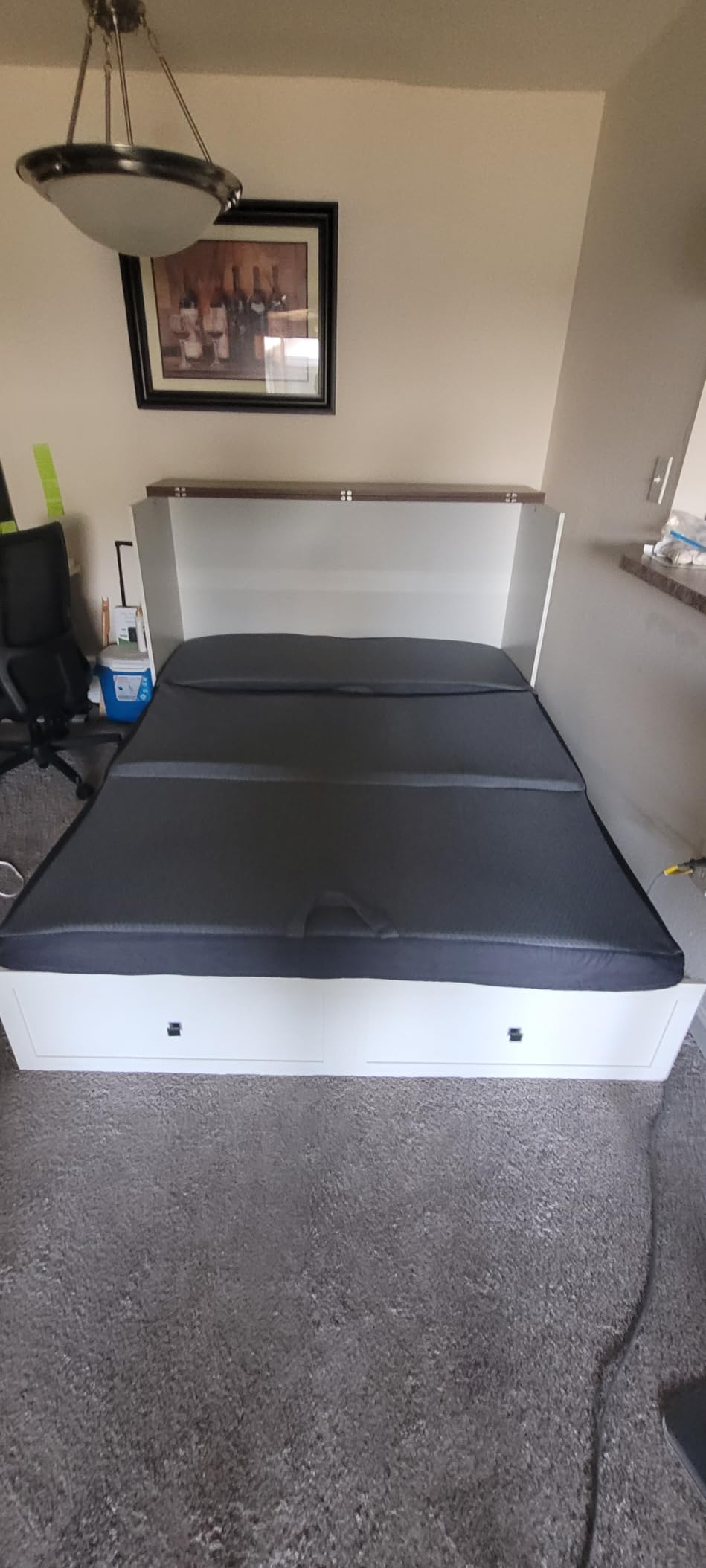 AMERLIFE Queen Murphy Bed with Storage & Charging Station customer photo 2