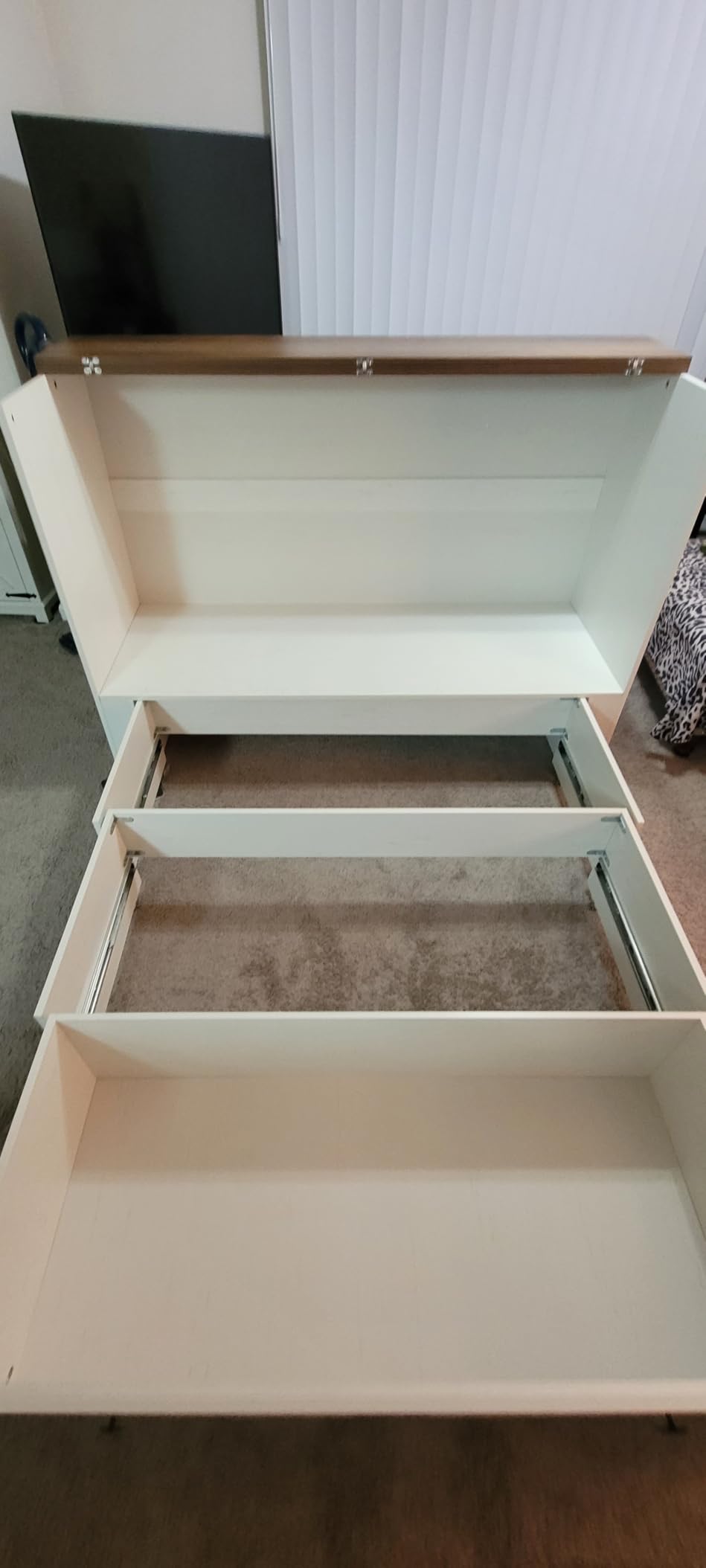 AMERLIFE Queen Murphy Bed with Storage & Charging Station customer photo 1