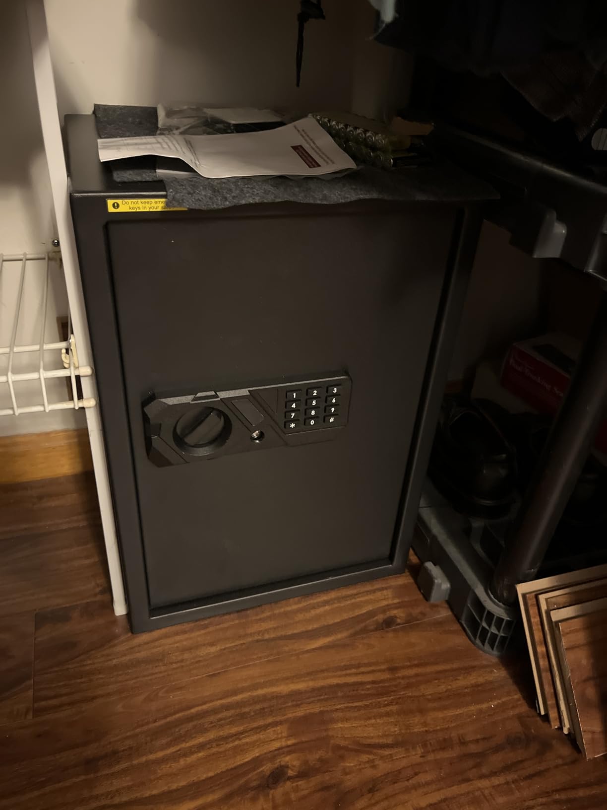 1.2 Cub Small Fireproof Safes for Home, Digital Home Safe Fireproof Waterproof with Programmable Keypad, Spare Keys and Removable Shelf, Fire Safe Box for Document Money Valuables customer photo 2