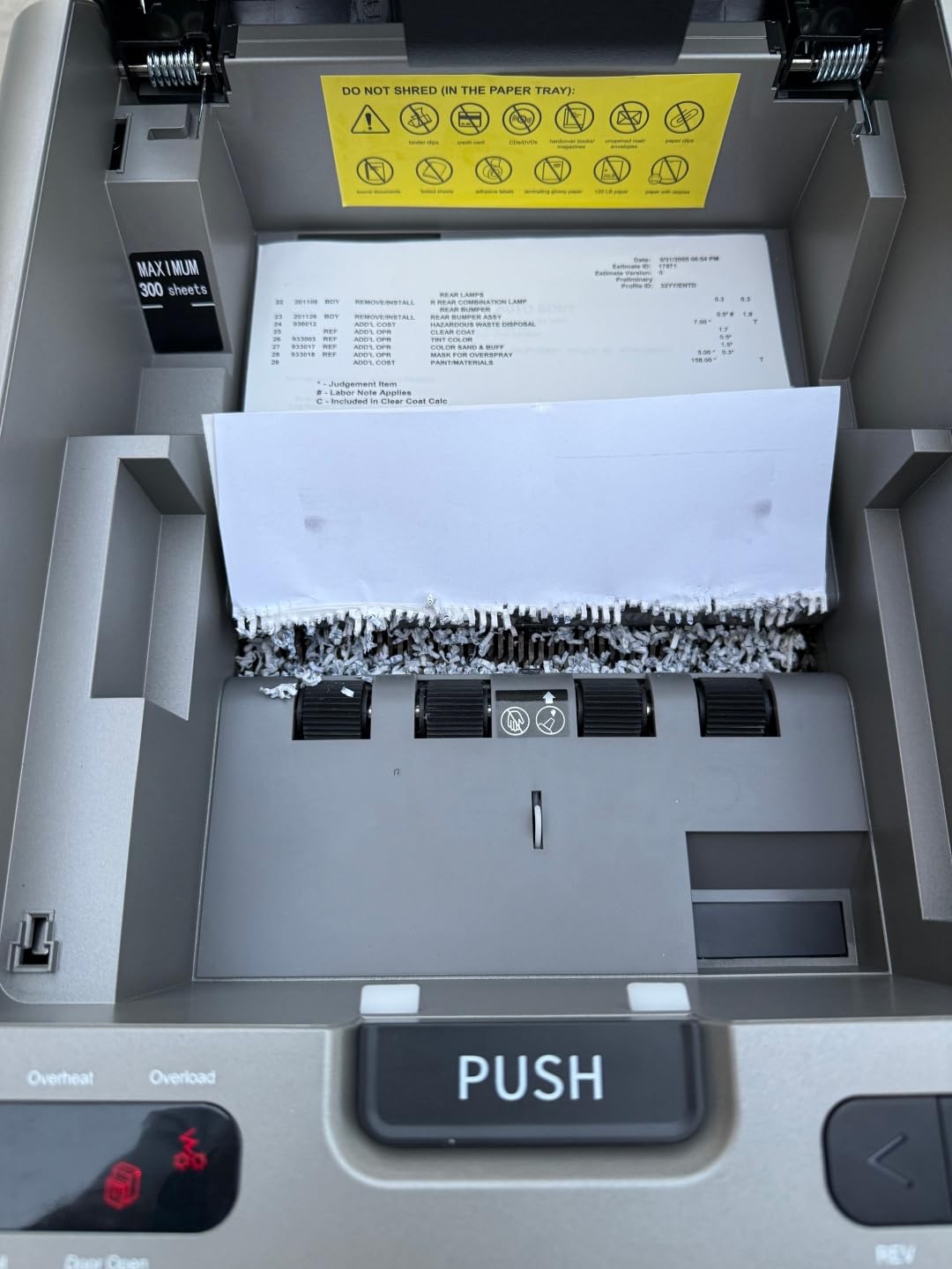BONSEN 300-Sheet Auto Feed Micro Cut Heavy Duty Paper Shredder for Office customer photo 1