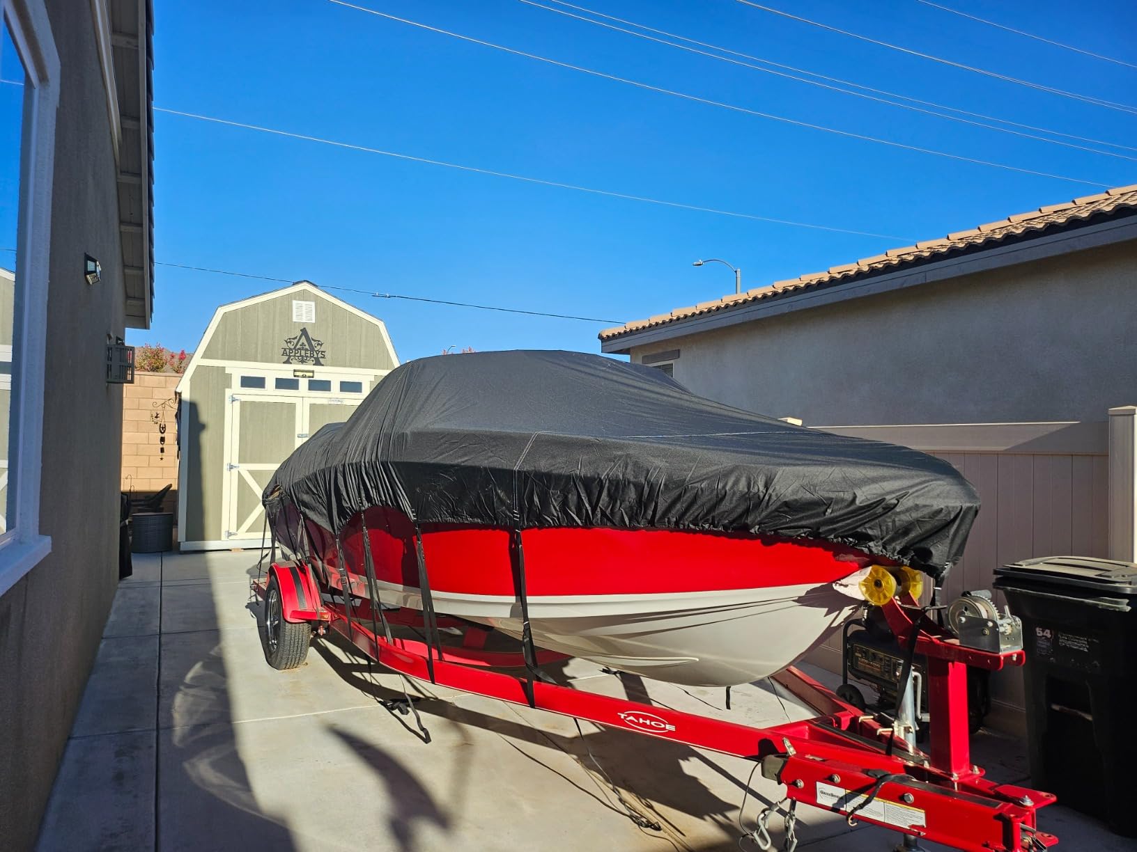 5-Ply 1600D+1200D Pontoon Boat Cover, 21'-24' customer photo 1