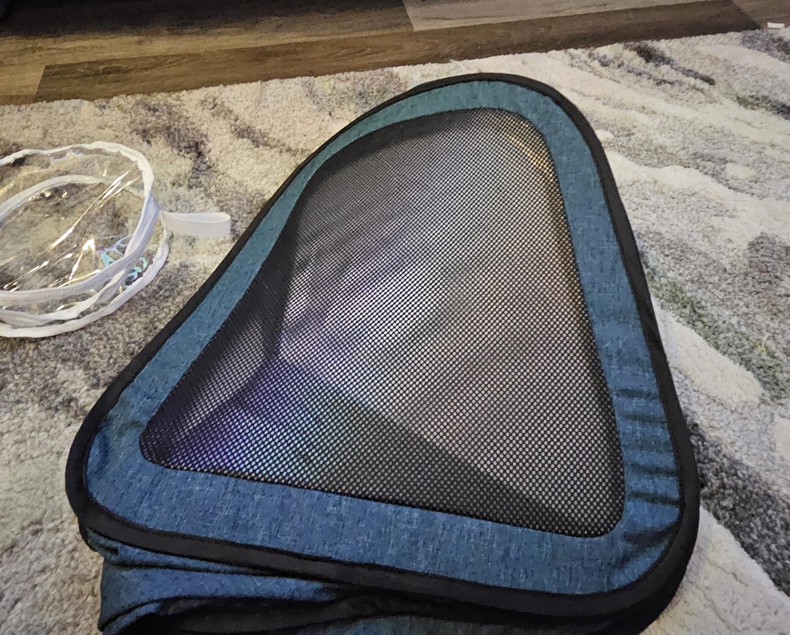 PetDogCatDrying Box Waterproof Anti-Hair Flying Portable Cat Cage Kennel Portable Foldable Cat Drying Room Pet Dry Room Pet HairDryerClean Grooming House Dryer Cage for Cats/Dogs (Trapezoid Yellow) customer photo 1
