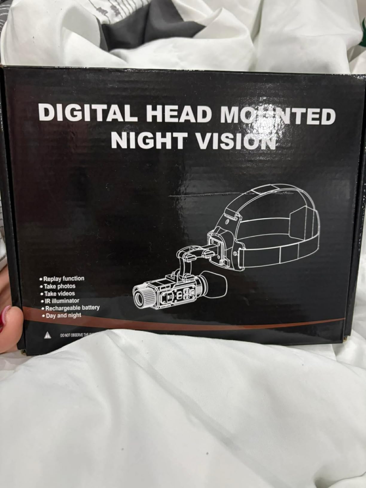 Head-Mounted Night Vision Monocular Digital Infrared Monocular for Camping Hunting customer photo 2