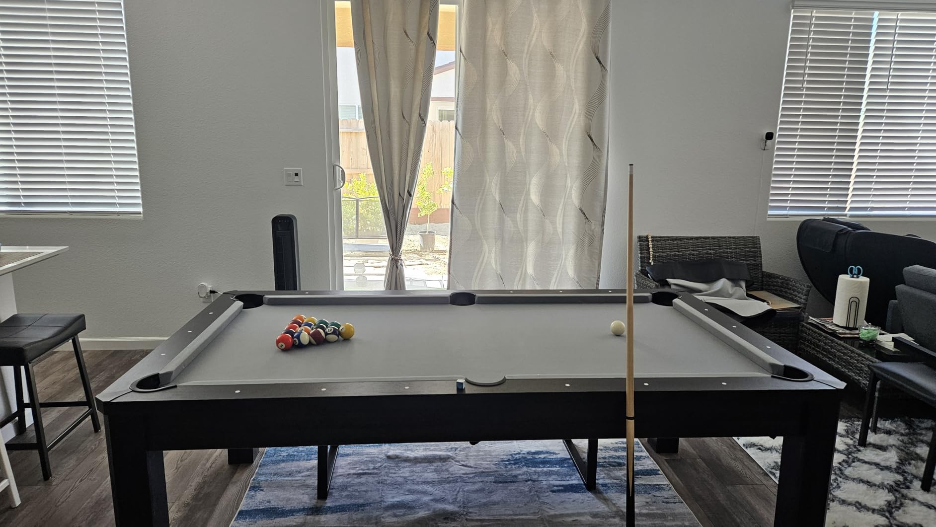 GoSports 3 in 1 Pool, Dining, & Table Tennis Combo Table and Storage Benches - 7 ft or 8 ft - Convertible Billiards and Table Tennis with Accessories customer photo 1