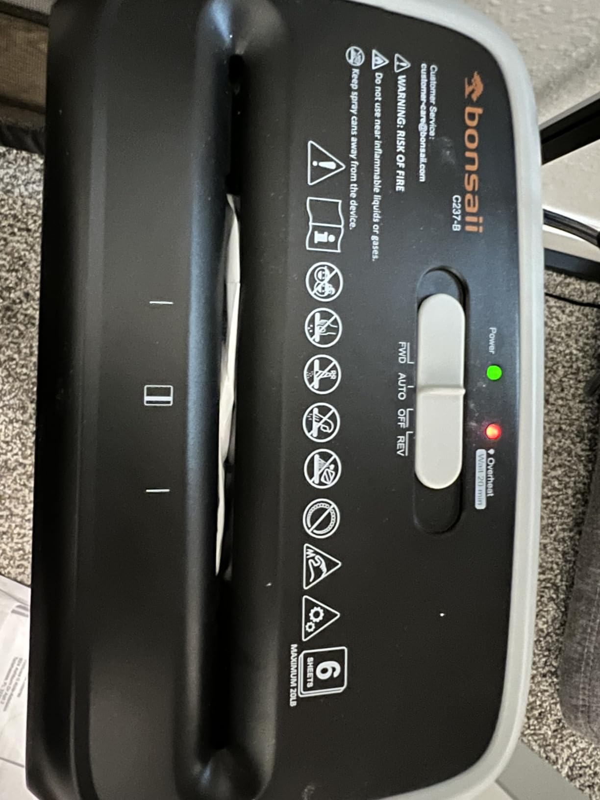 Bonsaii 6-Sheet Cross Cut Paper Shredder for Home, 3.4 Gal Bin | P-4 Security Level, Shreds Credit Cards, Staples & Paper Clips, with Portable Handle, Small Shredder for Home Office,C237-B customer photo 2