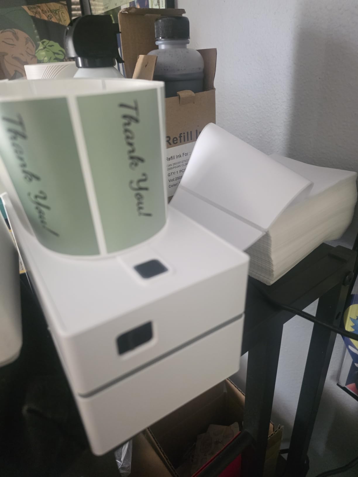 KNAON Bluetooth Thermal Shipping Label Printer, 4x6 Portable Thermal Address Label Printer for Small Business, Compatible with iPhone,Android,Windows,Mac–Works with Etsy Shopify USPS&More, White customer photo 2
