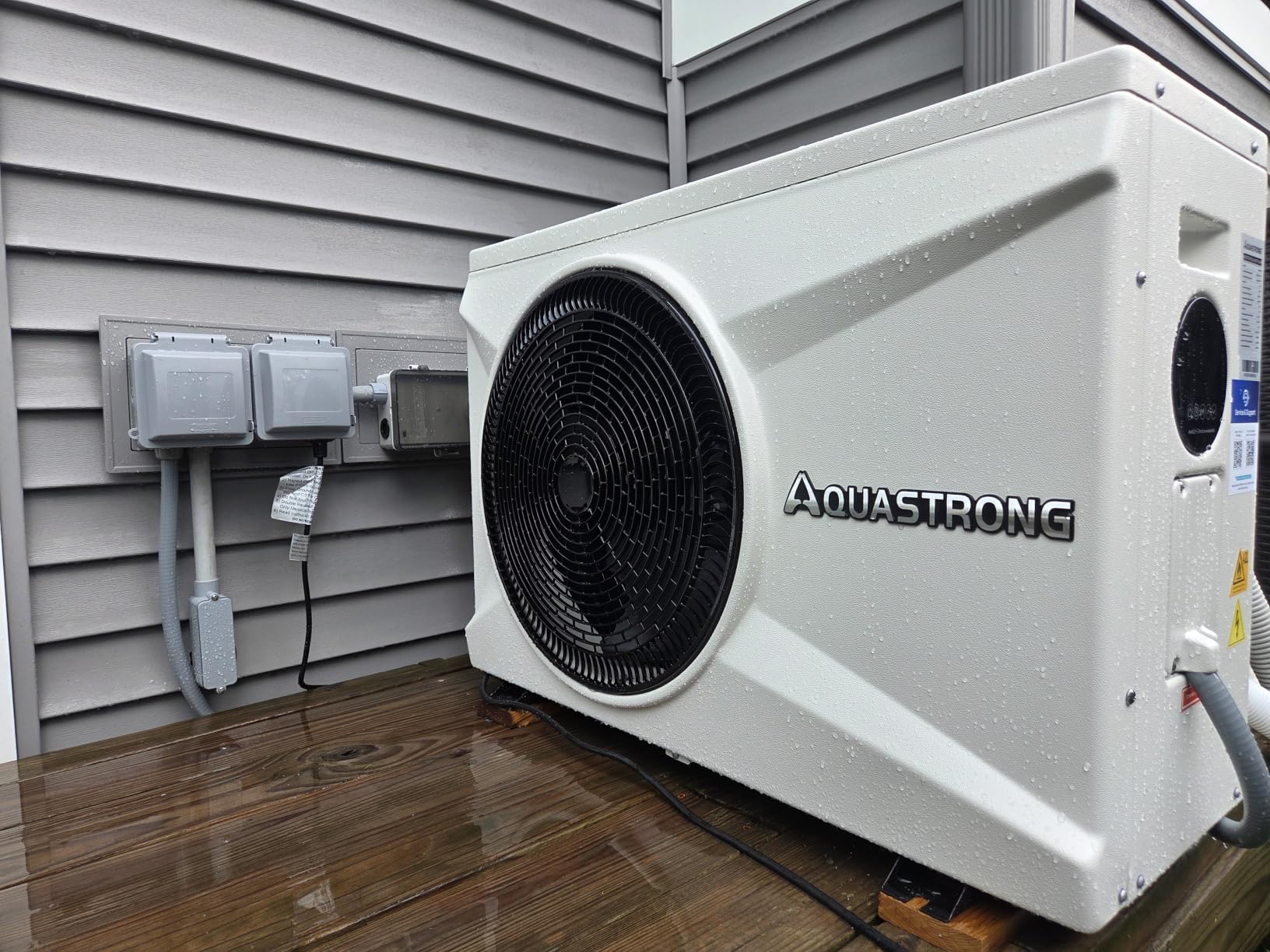 AQUASTRONG Swimming Pool Heat Pump,Pool Heater for Above Ground and Inground Pool, Heating and Cooling Pool Heater, for 26000 Gallons customer photo 1