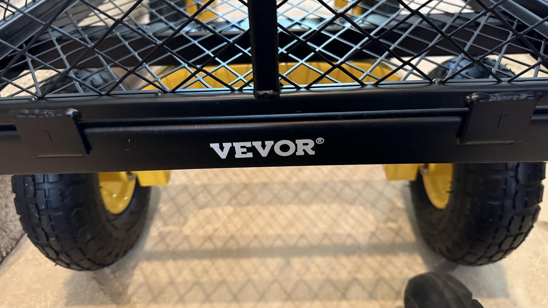 VEVOR Heavy Duty Steel Garden Cart 900 lbs Garden Wagon Cart on Wheels customer photo 2