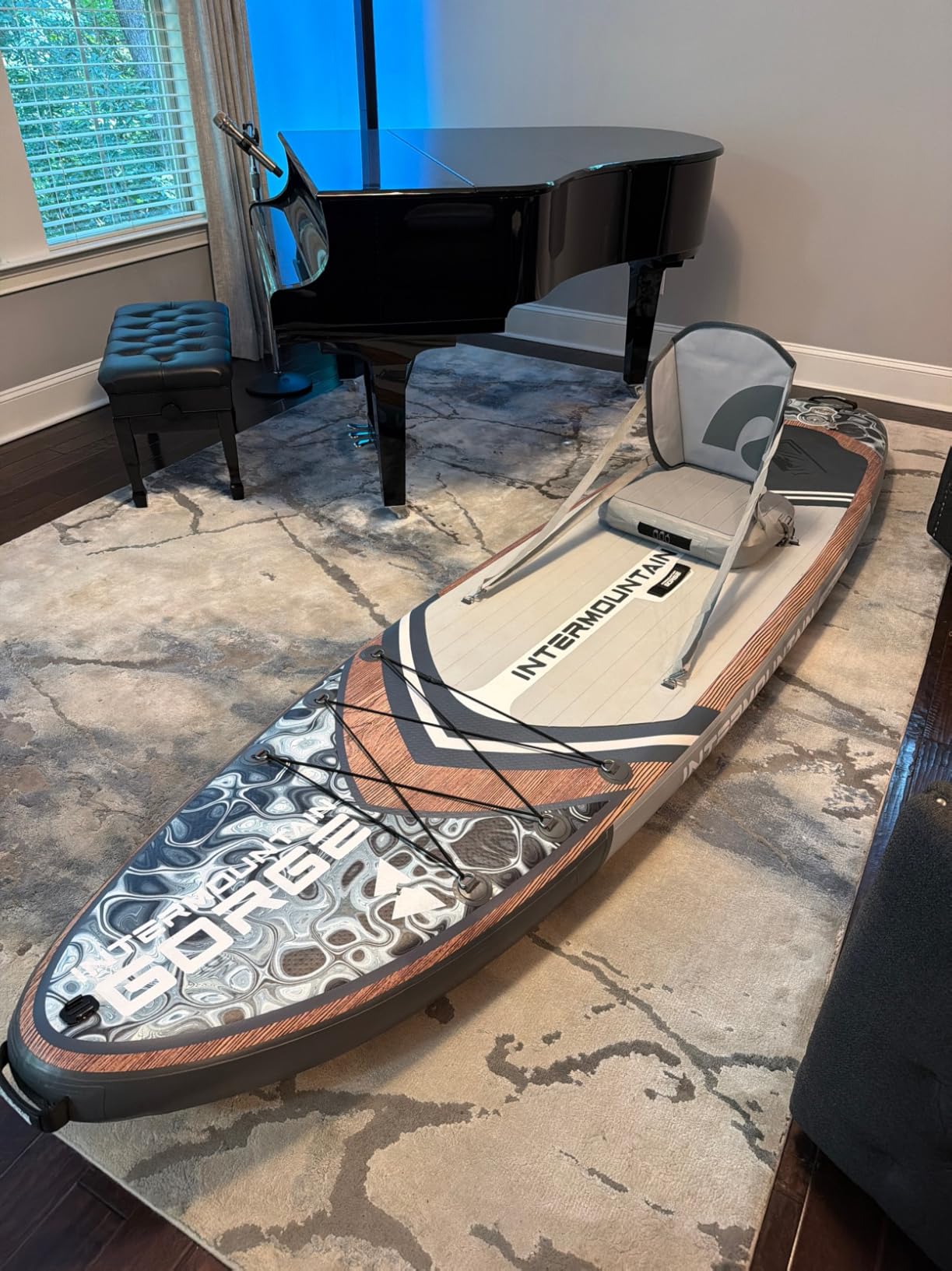 11'x34 Ultra Wide Inflatable Paddle Board, Stand Up Paddle Board &420lb Capacity for All Skill, Paddle Board for Yoga/Family, EVA Deck, US Fin, 100L Bag, High-Pressure Pump, Safety Leash customer photo 1