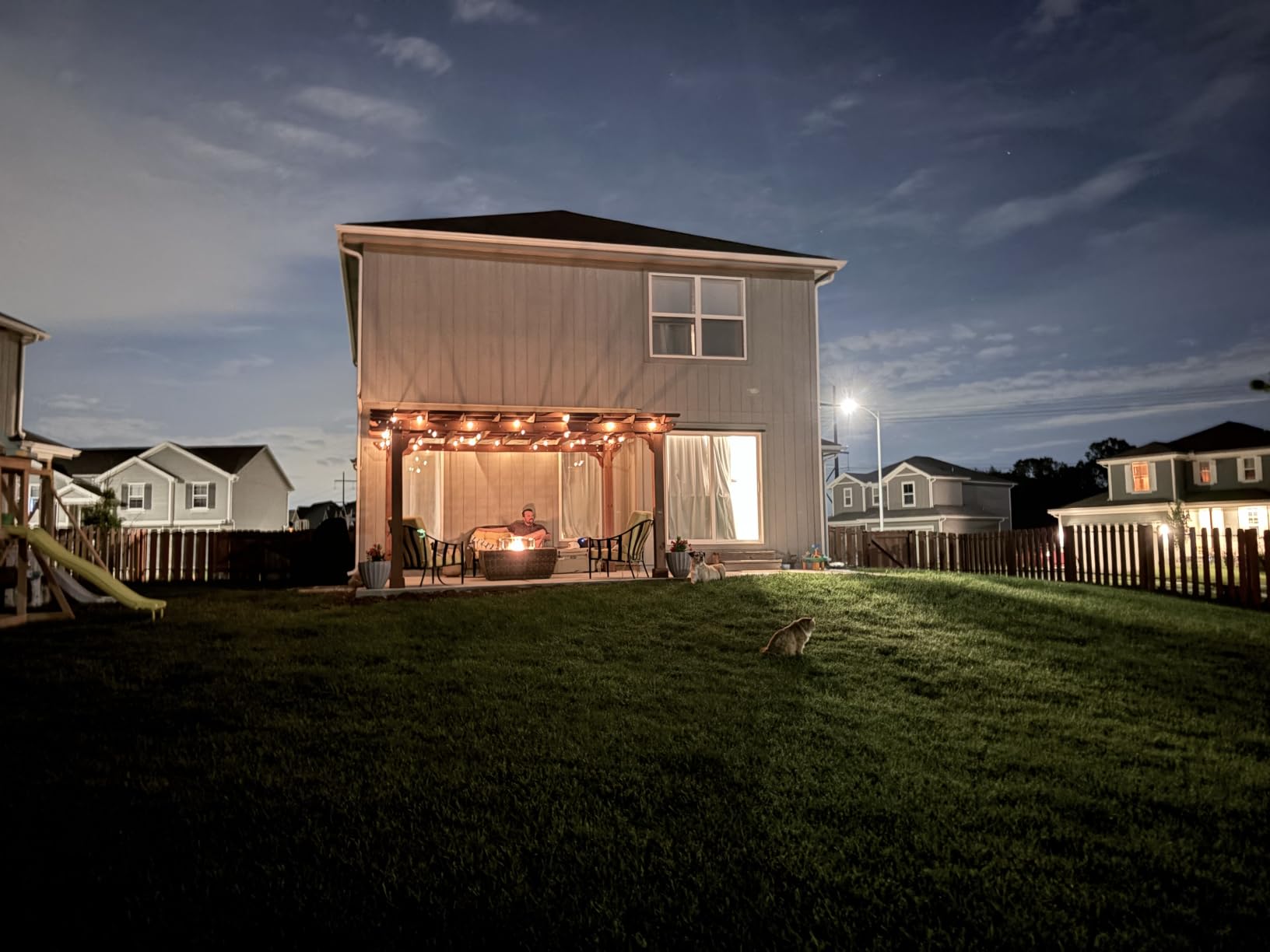 BlueWish 12’ x 14’ Cedar Wood Patio Pergola with Slatted Trellis Roof, Outdoor Pergola Backyard Gazebo with Solid Structure for Deck Yard Grill Party Garden customer photo 1