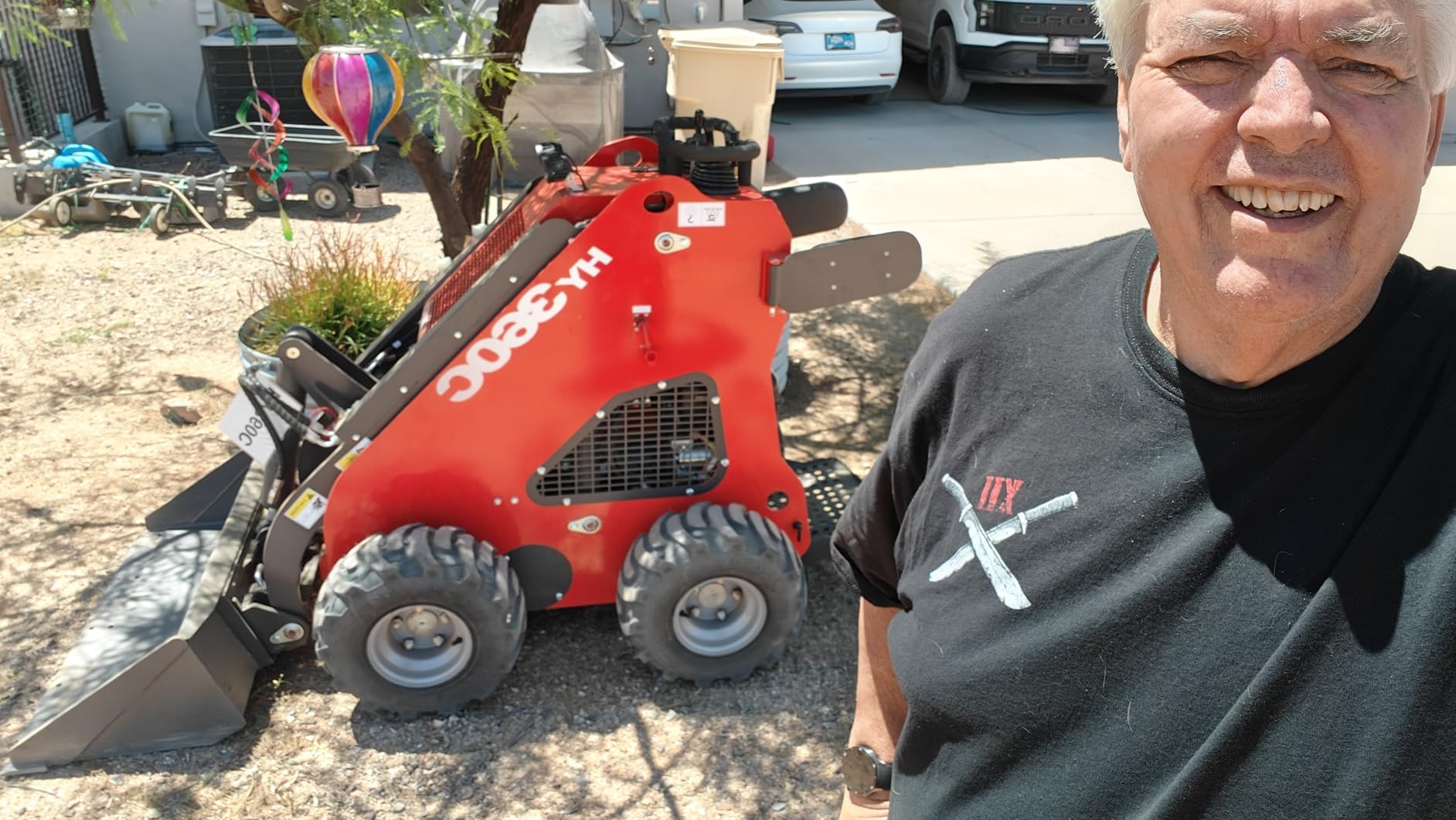 Mini Skid Steer Loader 13.5HP Gas Powered Stand On Compact Wheel Loader customer photo 2
