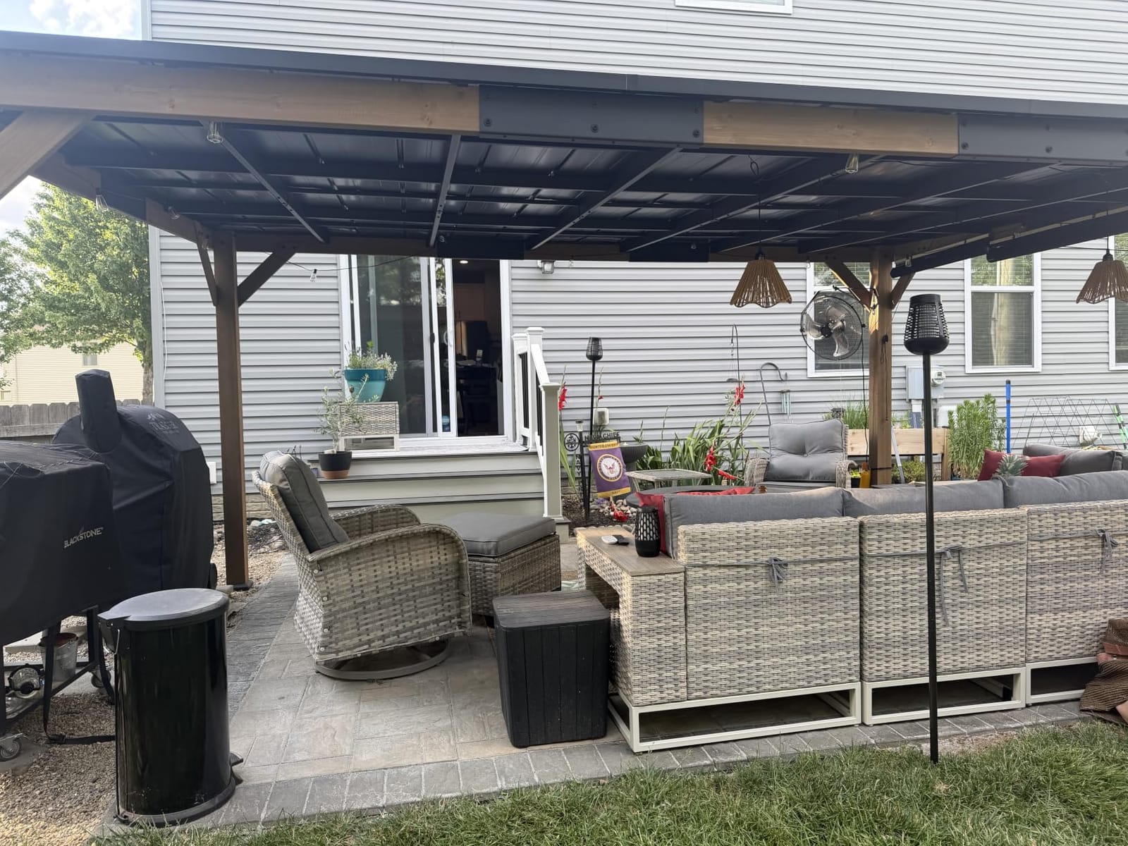 Modern Shade Wood Grill Gazebo 10' x 12' with Sloped Galvanized Steel Roof customer photo 1