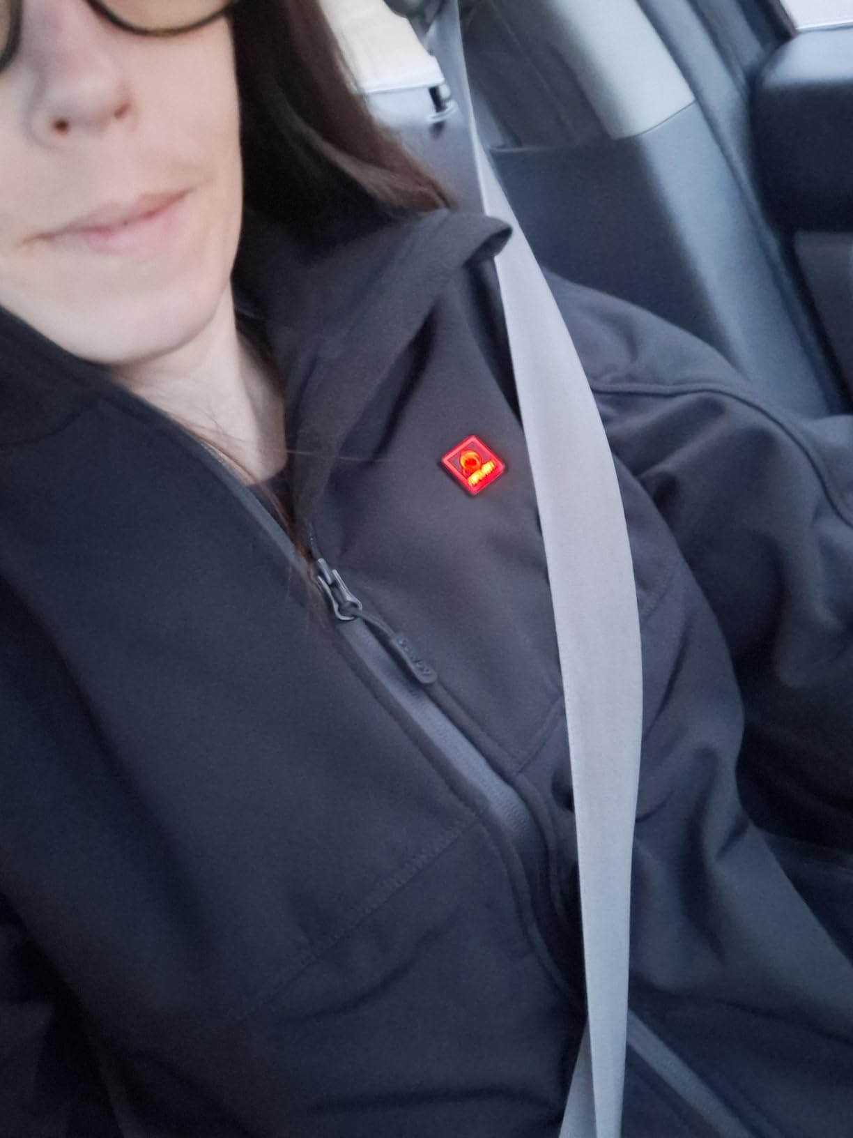 DEWBU Women's Heated Jacket with 12V Battery Work Coat customer photo 2