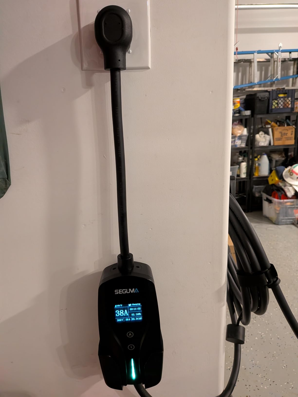 SEGUMA Level 2 EV Charger for Tesla, 40A/9.6kW NACS Charger w/NEMA 14-50 customer photo 2
