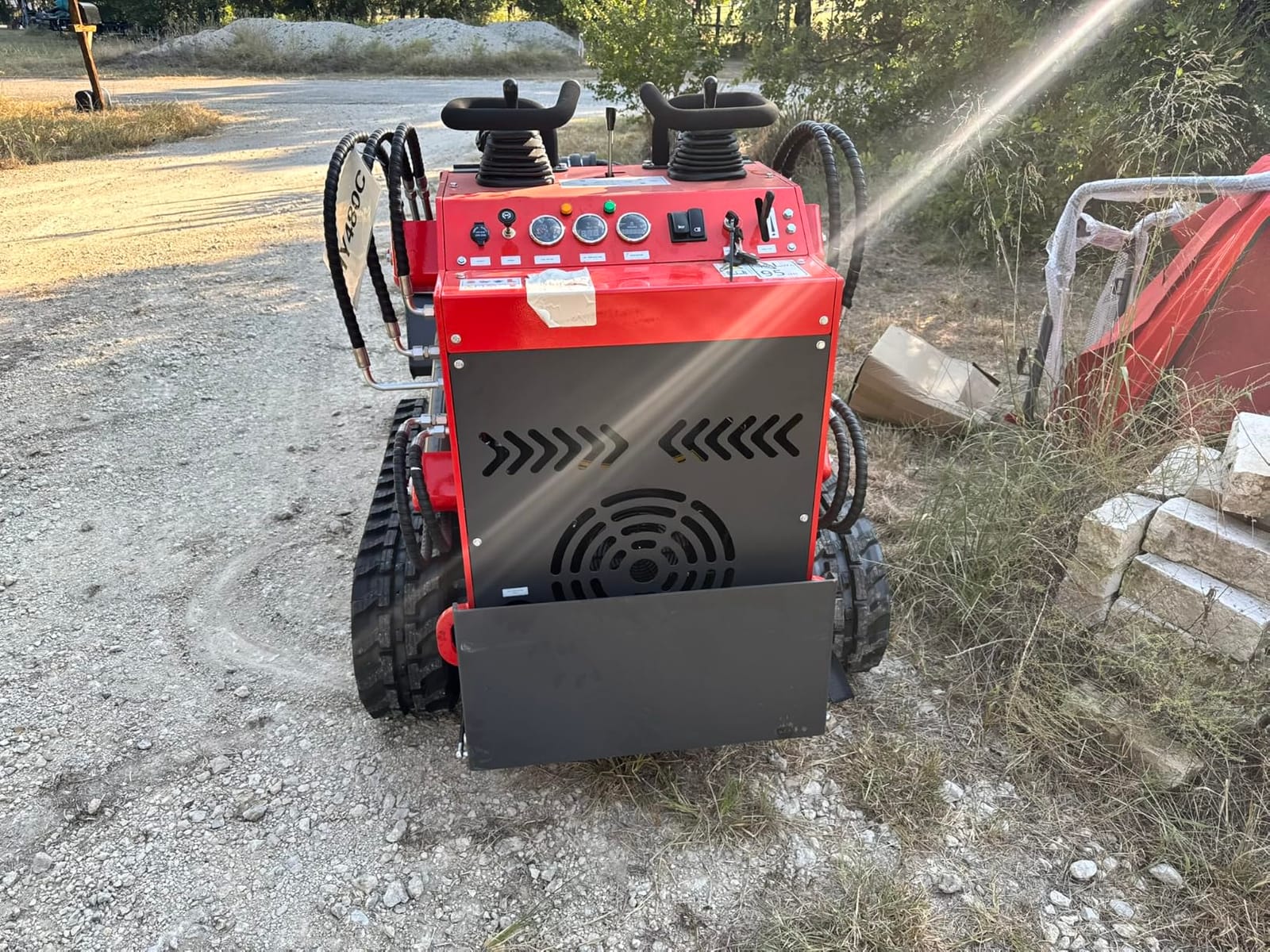 Mini Skid Steer Loader 23HP Gas Powered Stand On Compact Track Loader customer photo 2