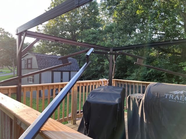 Aoxun Gazebo 10x12 Hardtop Gazebo with Double Galvanized Steel Roof, Gray | Metal Frame Outdoor Pavilion with Breathable Netting and Privacy Curtain for Backyard customer photo 1