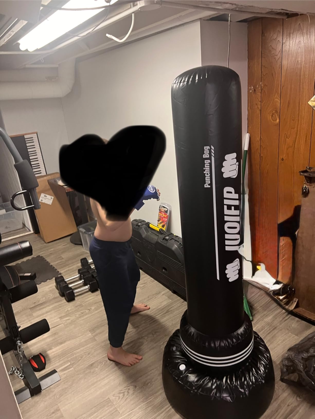 Heavy Punching Bag for Adults Teens, Freestanding Bag with Gloves and Pump customer photo 2