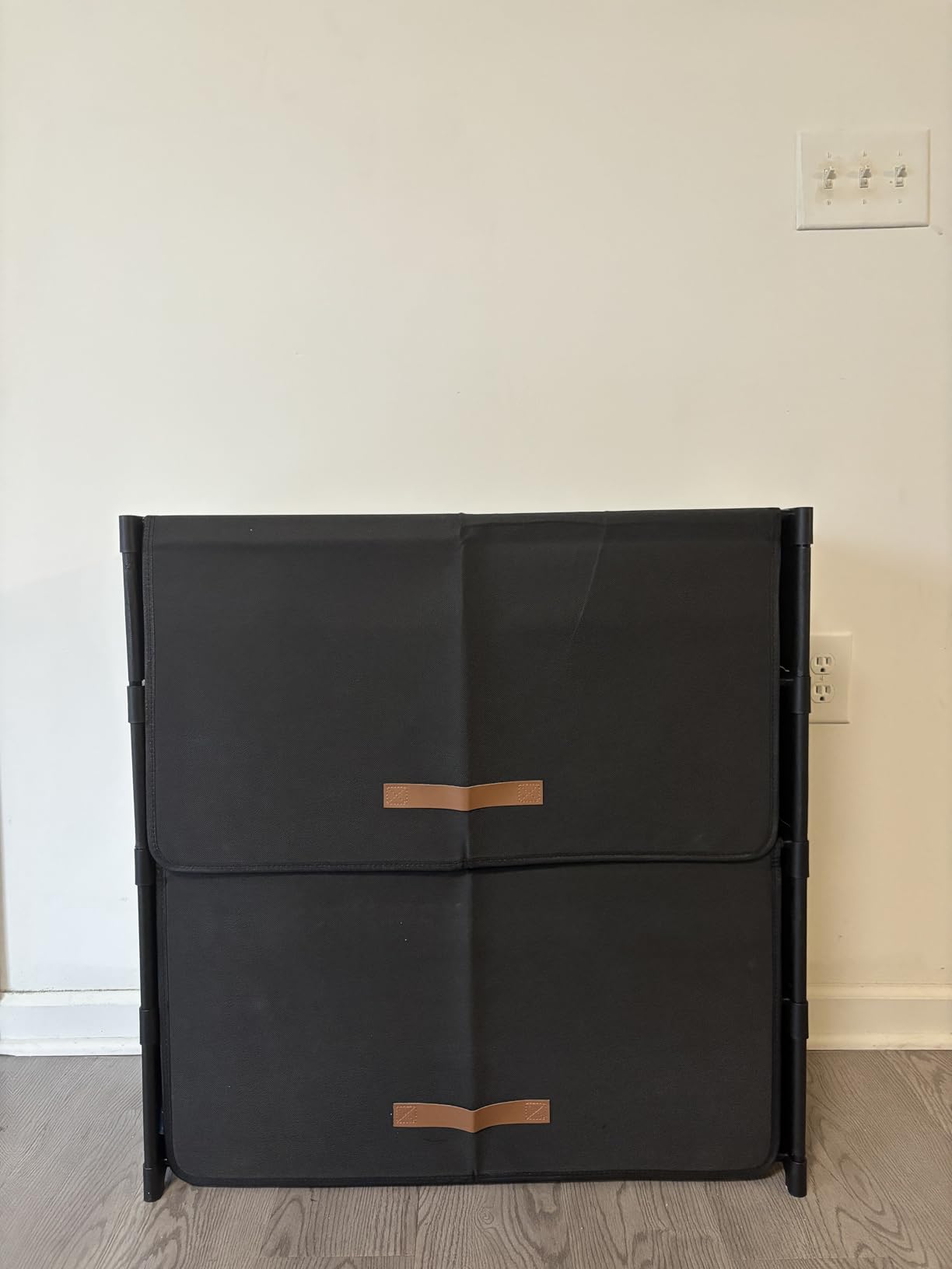 5 Tier Shoe Cabinet with Door, 20-Pair Storage, Black customer photo 1