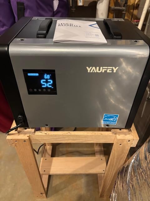 Yaufey 70 Pints Energy Star Commercial Dehumidifier with Drain Hose for 5000 Sq. Ft. Crawl Space, Basement, Industrial, 10-90% RH Humidity Control, 24/7 Continuous Drainage,TUV Certified,5-Yr Coverage customer photo 2