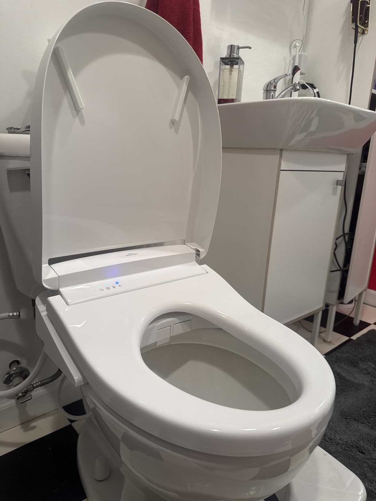 TOTO® WASHLET® S5 Electronic Bidet Toilet Seat with Instantaneous Water Heating, PREMIST and EWATER+ Wand Cleaning, Elongated, Cotton White - SW3446#01 customer photo 1