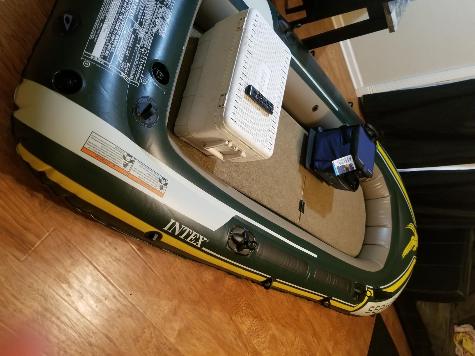 INTEX Seahawk 4-Person Inflatable Fishing Boat Set with Oars and Pump customer photo 2