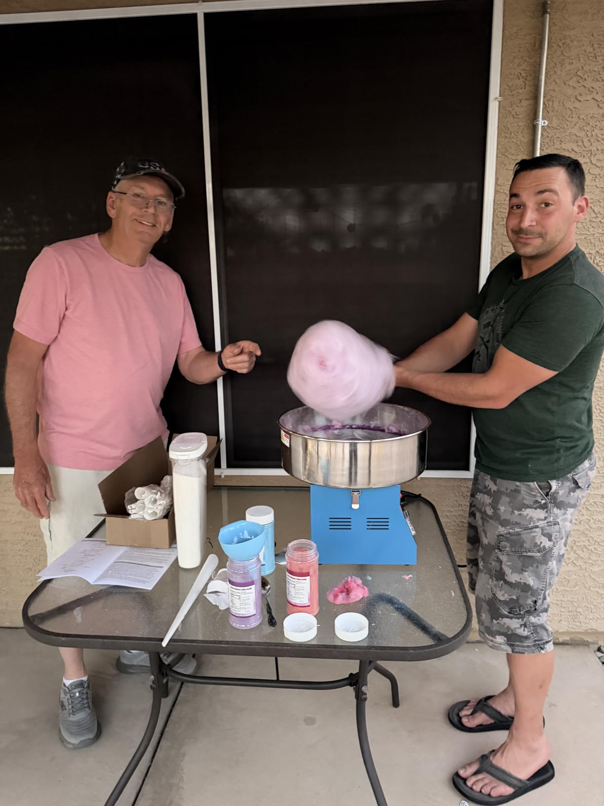 VEVOR Cotton Candy Machine Commercial, 1000W Electric Candy Floss Maker, Easy Use with 15 inch Stainless Steel Bowl and Sugar Scoop, Makes Hard Candy for Home Kids Birthday, Family Party, Pink customer photo 2