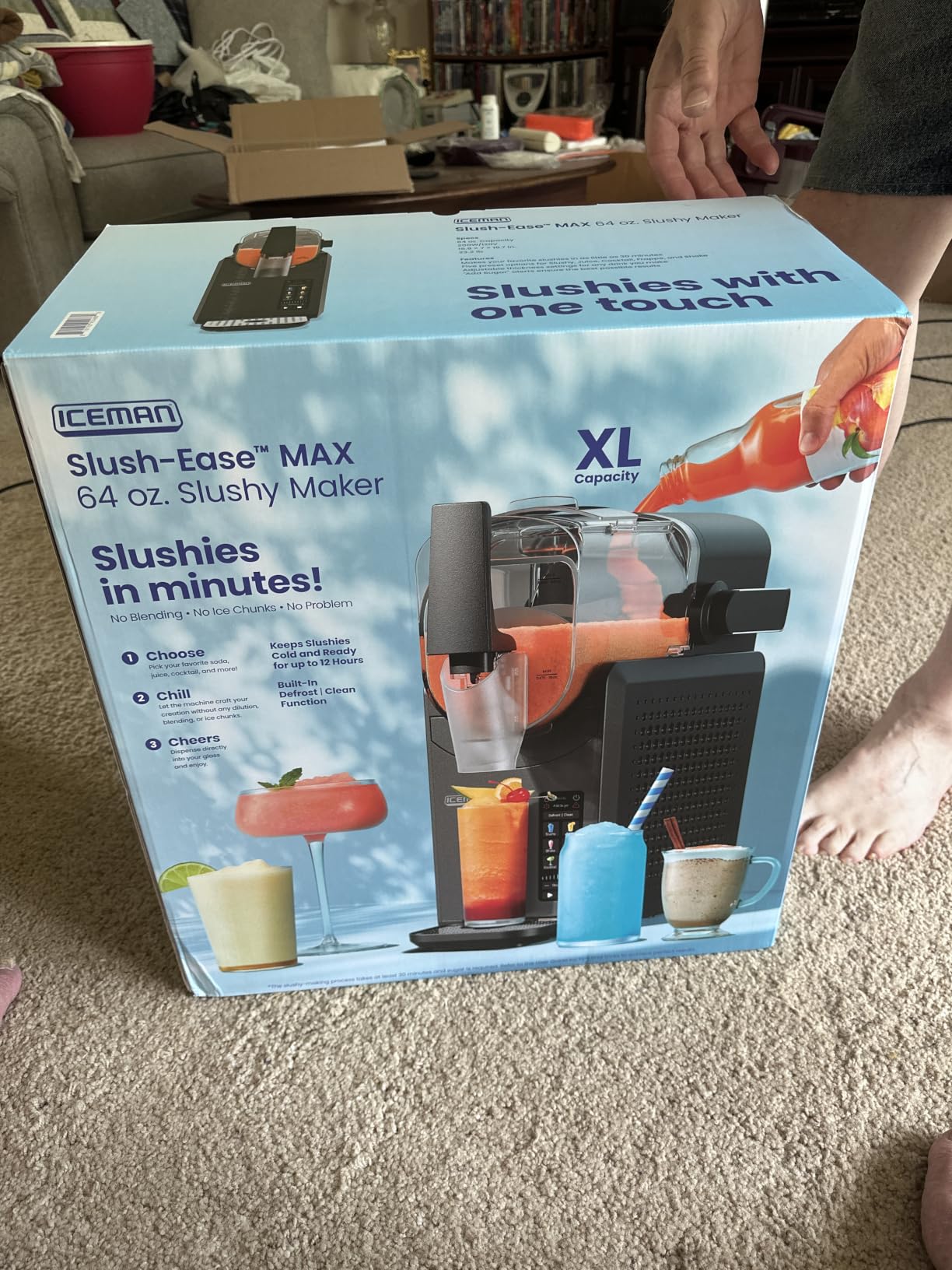 Iceman by Chefman Slush-Ease MAX 90oz Slushie Machine, 64oz Liquid Capacity Frozen Drink Maker & Slushy Machine with 5 Presets and LED Display, Perfect for Frozen Margaritas, Frappes, Smoothies customer photo 2