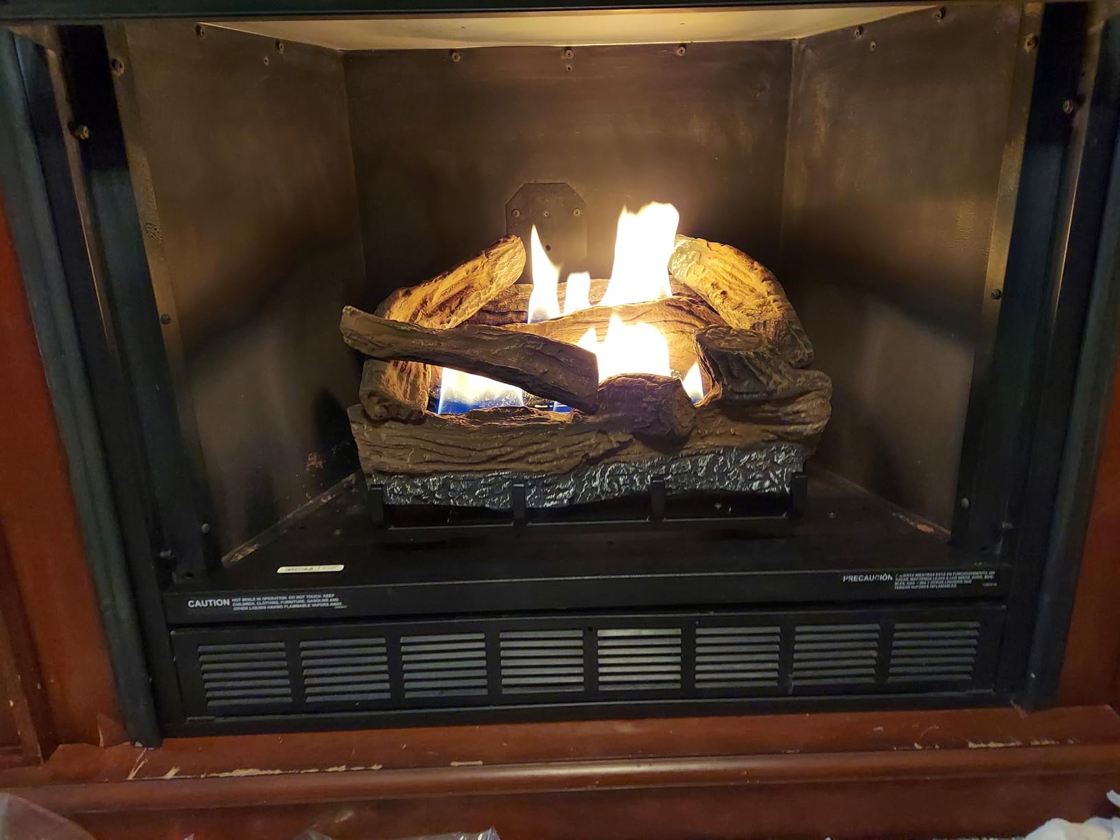 Duluth Forge Ventless Natural Gas Log Set - 24 in. Split Oak, 33,000 BTU, Remote Control - Model# DLS-N24R-1 customer photo 2