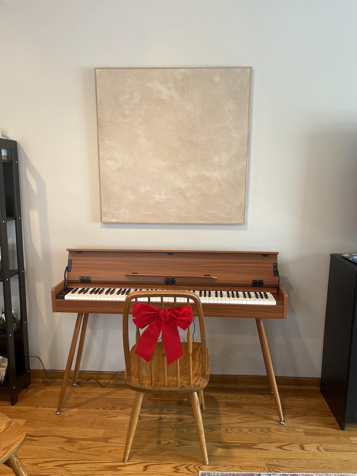 Eastar EUP-100 Digital Piano 88 Key Weighted Keyboard Full Size, Home Digital Keyboard Piano Gifts for Beginners Daughter, with Cover, Headphone, Three-Pedal, Wireless Midi & Recording, Retro Wood customer photo 1
