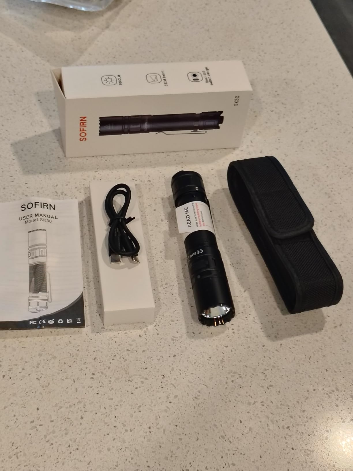 Sofirn SK30 Tactical Flashlight, 3000 Lumens Rechargeable with Holster customer photo 2