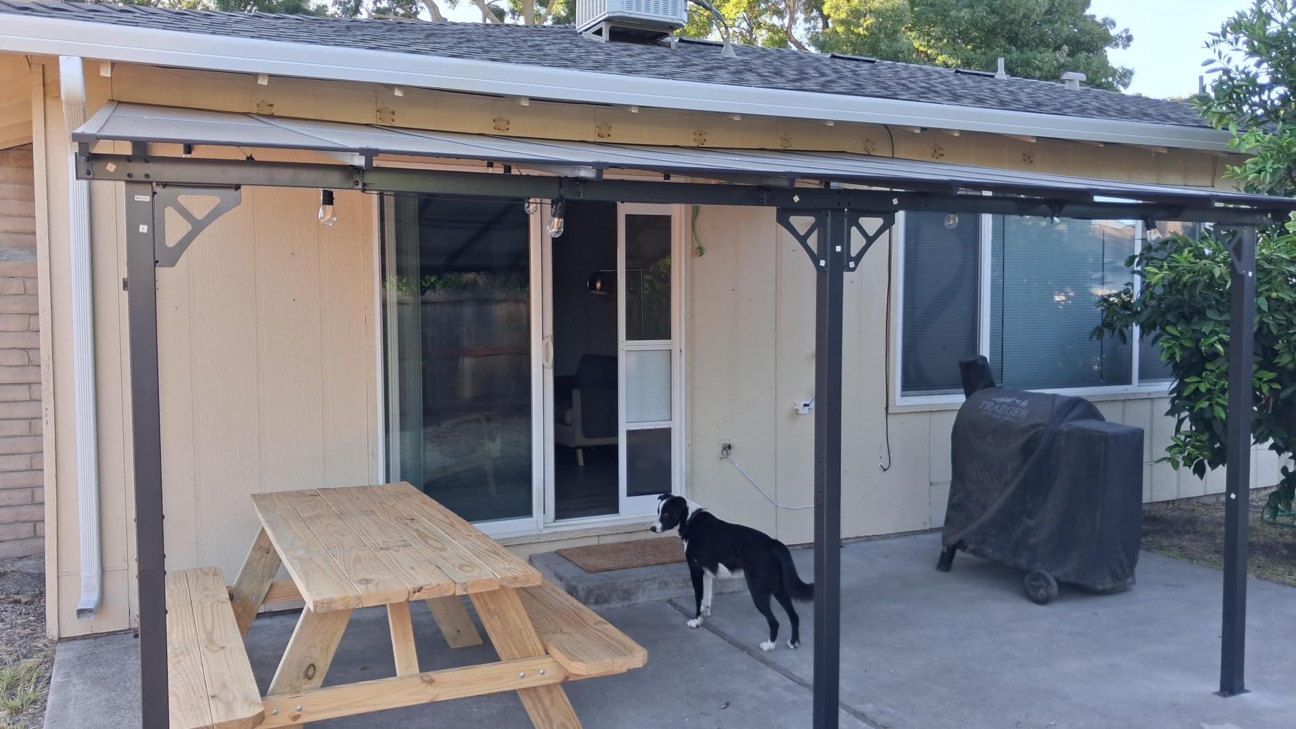Aoxun 8’x10’ Gazebo for Patio, Gazebo Pergola with Sloped Roof, Black customer photo 1