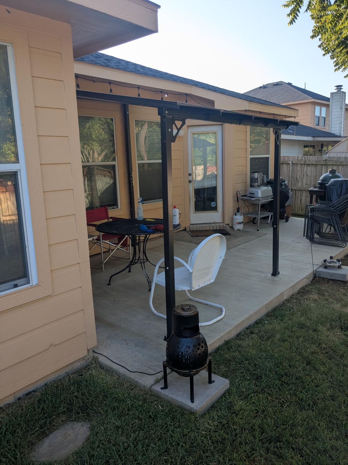 Aoxun 8’x10’ Gazebo for Patio, Gazebo Pergola with Sloped Roof, Black customer photo 2