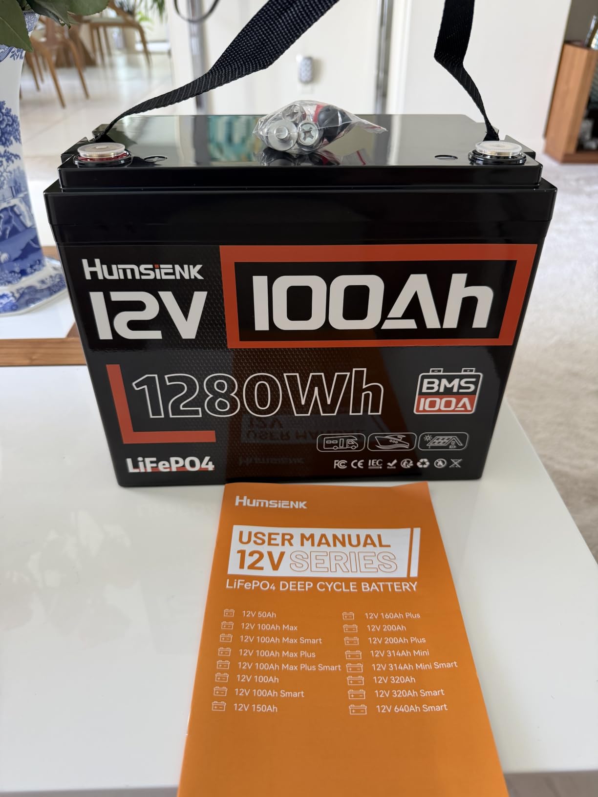 HumsiENK 12V 300Ah (314Ah) LiFePO4 Lithium Battery Mini Size with Bluetooth customer photo 2