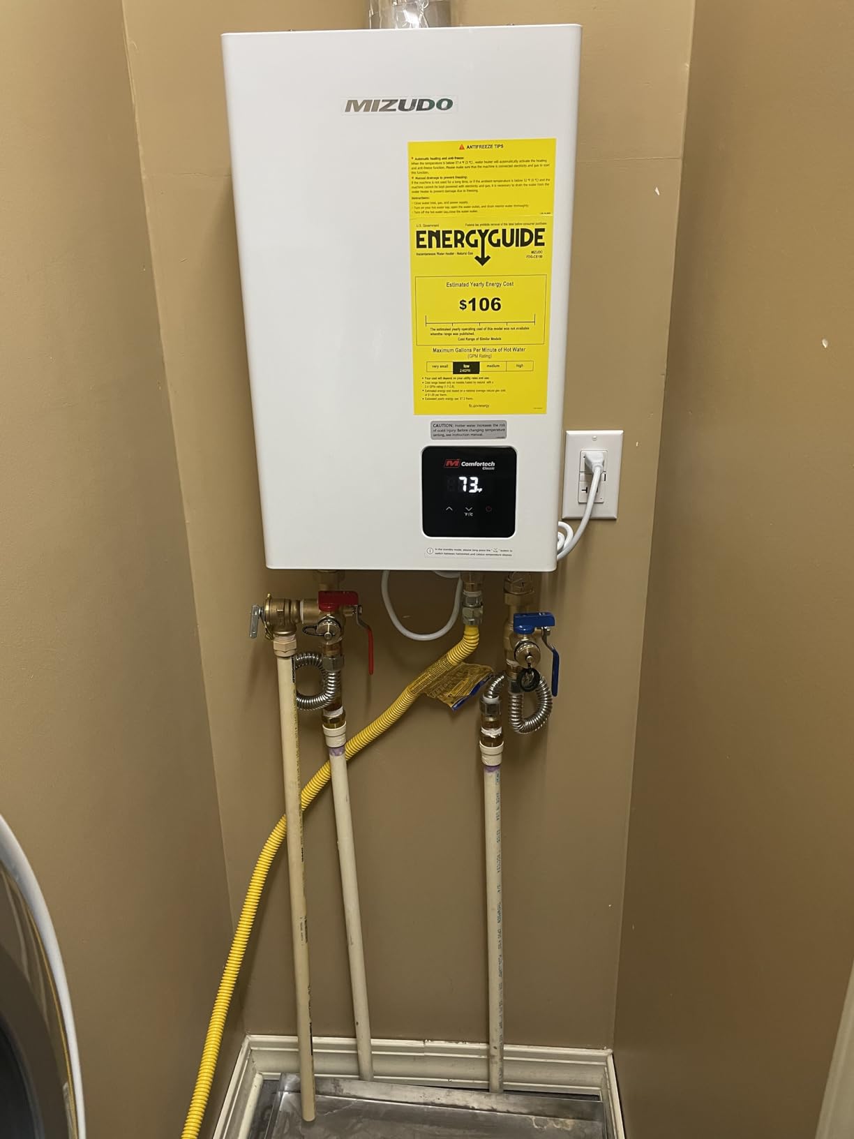 11kW Tankless Water Heater Electric,240 Volt Instant Hot Water Heater customer photo 2
