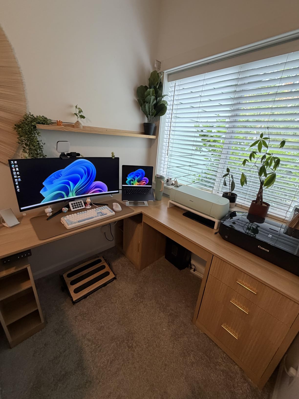 SEDETA Farmhouse L Shaped Electric Standing Desk, 63