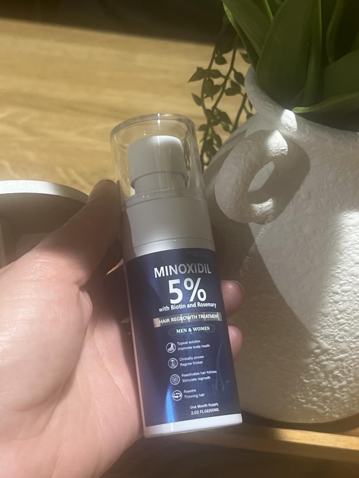 Minoxidil for Men and Women, Hair Growth Serum with Biotin, Rosemary and Batana for Hair Beard Regrowth Treatments Extra Strength Hair Loss Solution, Clinically Proven to Regrow Thicker, 60ML customer photo 1